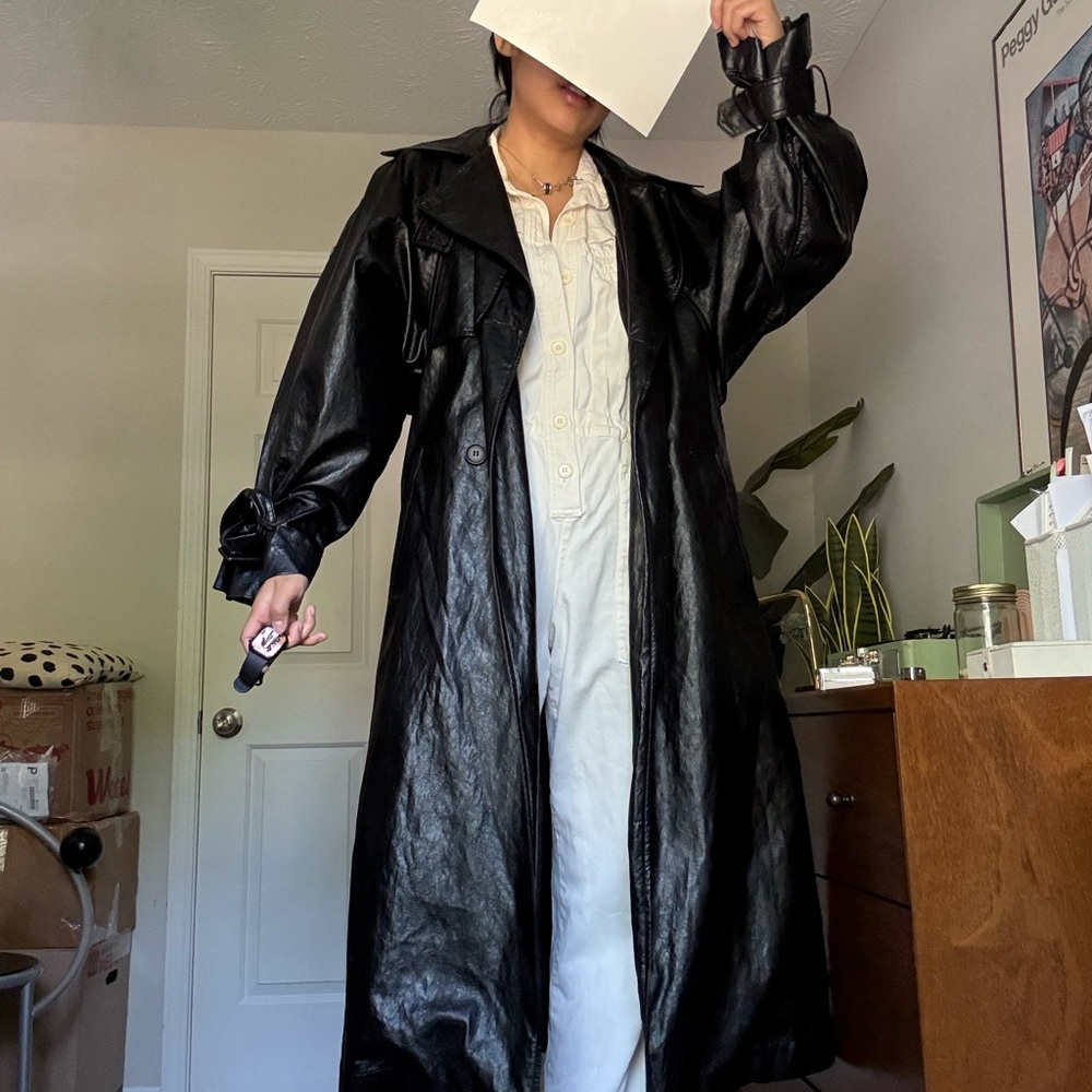 Zara Black Women's Trench Coat oversized XS